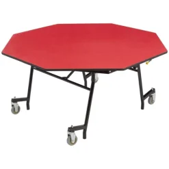 National Public Seating Mobile Shape EasyFold Tables w/ Octagon Top^ Cafeteria|Cafeteria Tables