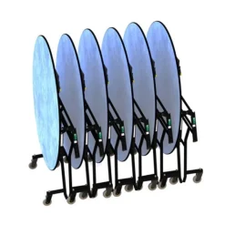 National Public Seating Mobile Shape EasyFold Tables w/ Round Top^ Cafeteria|Cafeteria Tables