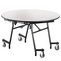 National Public Seating Mobile Shape EasyFold Tables w/ Round Top^ Cafeteria|Cafeteria Tables