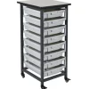 Luxor Mobile Single Row Bin Storage Unit^ Tote & Bin Storage|Mailroom & Sorters