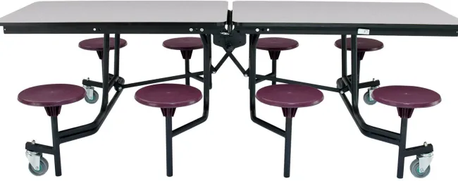 National Public Seating Mobile Stool Cafeteria Tables - Powder Coat Frame^ Cafeteria|Cafeteria Tables