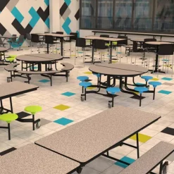 National Public Seating Mobile Stool Cafeteria Tables - Grades K-4^ Cafeteria|Cafeteria Tables