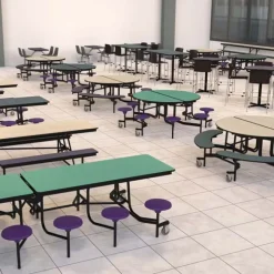 National Public Seating Mobile Stool Cafeteria Tables - Chrome Frame^ Cafeteria|Cafeteria Tables