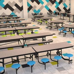 National Public Seating Mobile Stool Cafeteria Tables - Chrome Frame^ Cafeteria|Cafeteria Tables