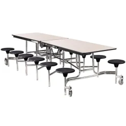 National Public Seating Mobile Stool Cafeteria Tables - Chrome Frame^ Cafeteria|Cafeteria Tables
