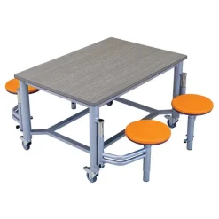 AmTab Mobile Stool Group Collaboration Tables^ Cafeteria|Cafeteria Tables