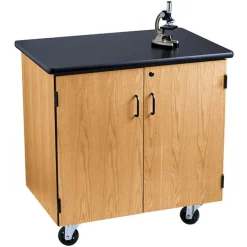 National Public Seating Mobile Storage Science Cabinet^ Mobile Cabinets