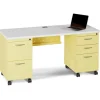 Great Openings Mobile Teacher's Desk with Double Pedestals^ Teacher Desks