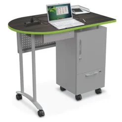 Mooreco Mobile Teacher Standing Height Workstation II^ Teacher Desks|Instructor Desks