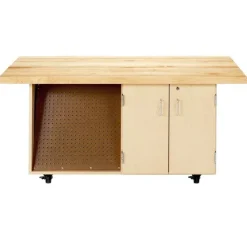 Diversified Spaces Mobile Workbench w/ Pegboard^ Makerspace & Shop