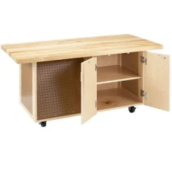 Diversified Spaces Mobile Workbench w/ Pegboard^ Makerspace & Shop