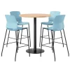 KFI Seating Mode Bar Height Cafe Table with Lola Barstools^ Cafe Table & Chair Sets|Breakroom & Café