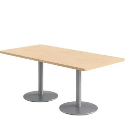 KFI Seating Mode Cafe Table w/ Silver Round Base (36'' x 72'' Rectangle)^ Cafe Tables|Café