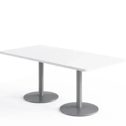 KFI Seating Mode Counter Height Cafe Table w/ Silver Round Base (36'' x 72'' Rectangle)^ Cafe Tables|Café