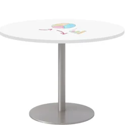 KFI Seating Mode Dry Erase Cafe Tables w/ Silver Round Base^ Cafe Tables|Café