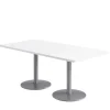 KFI Seating Mode Dry Erase Rectangular Counter Height Cafe Table w/ Silver Round Base (36'' x 72'' Rectangle)^ Cafe Tables|Café