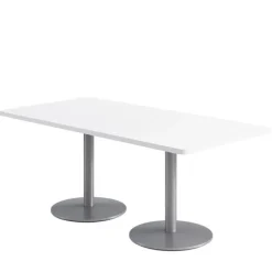 KFI Seating Mode Dry Erase Rectangular Counter Height Cafe Table w/ Silver Round Base (36'' x 72'' Rectangle)^ Cafe Tables|Café