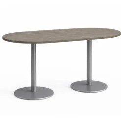 KFI Seating Mode Racetrack Bar Height Café Tables w/ Round Silver Base^ Cafe Tables|Café