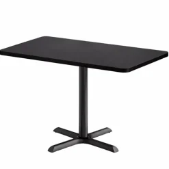 KFI Seating Mode Rectangular Cafe Table w/ Black X Base^ Cafe Tables|Café