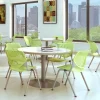 KFI Seating Mode Rectangular Dry Erase Cafe Table w/ Silver Round Base (36'' x 72'' Rectangle)^ Cafe Tables|Café