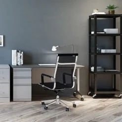Hirsh Industries Modern Teacher T-Leg Desk w/ Single Pedestal - 60” W x 24” D^ Teacher Desks|Instructor Desks