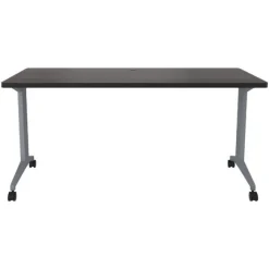 Hirsh Industries Modern Teacher T-Leg Table Desk w/ Casters - 60” W x 24” D^ Teacher Desks|Instructor Desks