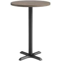 KFI Seating Mode Round Bar Height Cafe Table w/ Black X Base^ Cafe Tables|Café