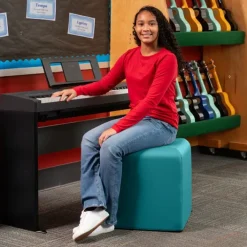 Jaxx Monroe Vinyl Cube Ottoman^ Bean Bag Chairs|Soft Seating