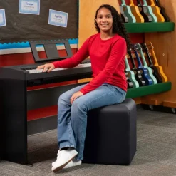 Jaxx Monroe Vinyl Cube Ottoman^ Bean Bag Chairs|Soft Seating