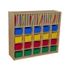 Wood Designs Multi-Storage Document Island^ Cubbies