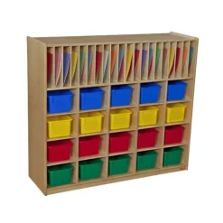 Wood Designs Multi-Storage Document Island^ Cubbies
