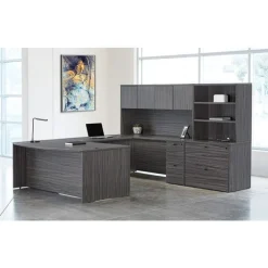 Office Star Napa U-Shaped Office Suite with Hutch & Bookcase^ Office Suites