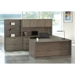 Office Star Napa U-Shaped Office Suite with Hutch & Bookcase^ Office Suites