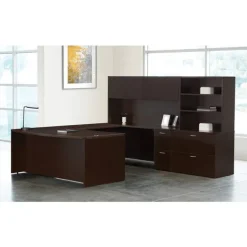 Office Star Napa U-Shaped Office Suite with Hutch & Bookcase^ Office Suites