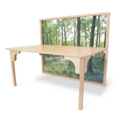 Whitney Brothers Nature View Serenity Table w/ Privacy Screen^ Wood Tables