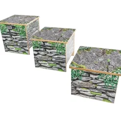 Whitney Brothers Nature View Small Stone Wall Benches^ Benches