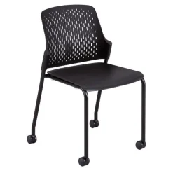 Safco Products Next Series Stack Chairs w/ Casters (Set of 4)^ Church|Plastic Stacking Chairs