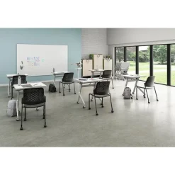 Safco Products Next Series Stack Chairs w/ Casters (Set of 4)^ Church|Plastic Stacking Chairs