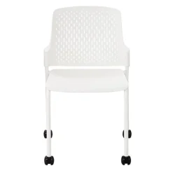 Safco Products Next Series Stack Chairs w/ Casters (Set of 4)^ Church|Plastic Stacking Chairs