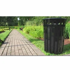 Witt Industries Oakley Collection Slatted Urn Basket^ Trash & Recycling Bins