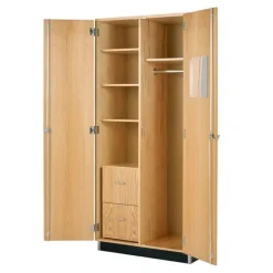 Diversified Spaces Oak Wardrobe Cabinet^ Lab Storage|Tall Cabinets