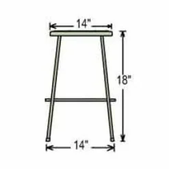 National Public Seating One Acid Resistant Science Lab Table & Two 18'' Black Stools (60'' x 24'')^ Science Lab Packages|Science