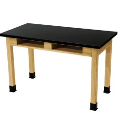 National Public Seating One Acid Resistant Science Lab Table & Two 18'' Gray Stools (54'' x 24'')^ Science Lab Packages