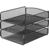 Safco Products Onyx Triple Tray Desk Organizer^ Office Desks|Mailroom & Sorters