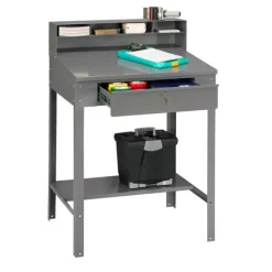 Tennsco Open Style Foreman's Shop Desk with Lower Shelf^ Makerspace & Shop