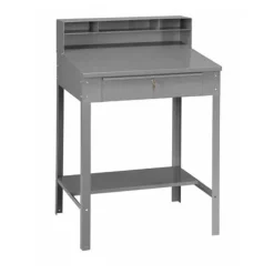 Tennsco Open Style Foreman's Shop Desk with Lower Shelf^ Makerspace & Shop