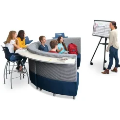 Mooreco Orbit Mediaspace Soft Seating with Shelf^ Soft Seating|Tablet Arm