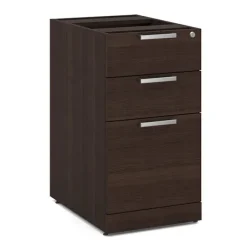 OfficeSource OS Laminate Bow Front Executive Desk w/ Deluxe Full Pedestal & Wall Storage Unit^ Office Suites