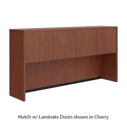 OfficeSource OS Laminate Bow Front U-Shape Desk Suite w/ Deluxe Full Pedestal^ Office Suites