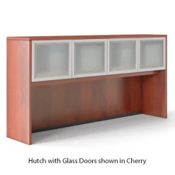 OfficeSource OS Laminate Bow Front U-Shape Desk Suite w/ Deluxe Full Pedestal & 2 Drawer Lateral File^ Office Suites
